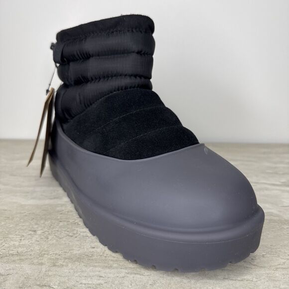 UGG Classic Mini Pull-On Weather Black Suede Sheepskin Boots Men\'s Size 8 main image 8